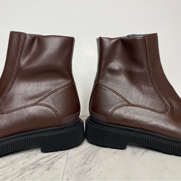 New! Franco Sarto Jinta Brown Faux Leather Bootie 8 1/2 - Picture 8 of 14